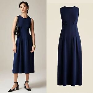 NWT J CREW Nadia dress in ponte in dark navy
